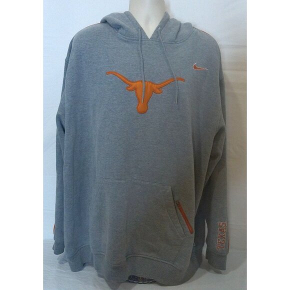 Nike Other - Nike Texas Longhorns Hoodie Men’s XXL Gray Pullover Sweatshirt Embroidered Logo